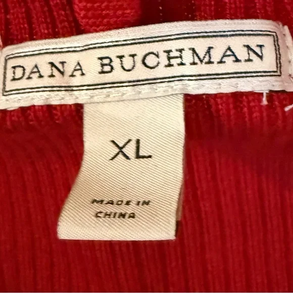 Dana Buchman Fit & Flare Sweater Dress - Christmas Red - Size XL - Picture 4 of 6